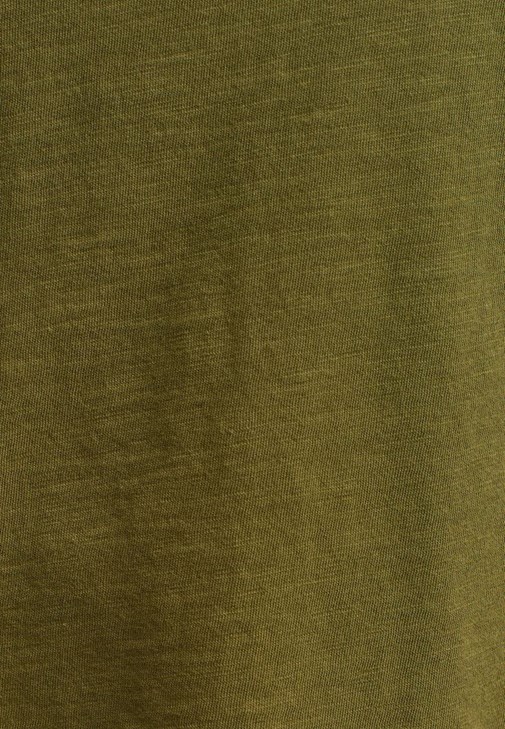 Pamuklu U Yaka Tişört ve Long Straight Denim Pantolon Kombini