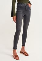 Bayan Gri High-Rise Push Up Skinny Pantolon