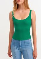 Bayan Yeşil U Yaka Tank Top
