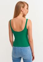 Bayan Yeşil U Yaka Tank Top