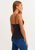 Bayan Siyah Casual Kare Yaka Atlet