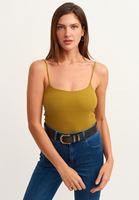 Bayan Yeşil Casual Kare Yaka Atlet