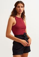Bayan Bordo Kurtarıcı Halter Yaka Atlet