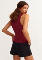 Bayan Bordo Kurtarıcı Halter Yaka Atlet