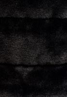 Bayan Siyah Kapüşonlu Vegan Kürk Ceket