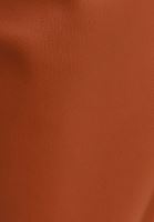 Bayan Kahverengi Pileli Vegan Deri Pantolon