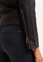 Bayan Siyah Vegan Biker Ceket