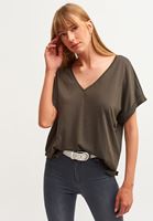 Bayan Yeşil Nature Friendly Oversize Tişört ( MODAL )