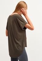 Bayan Yeşil Nature Friendly Oversize Tişört ( MODAL )