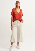 Bayan Kırmızı Nature Friendly Oversize Tişört ( MODAL )