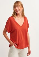 Bayan Kırmızı Nature Friendly Oversize Tişört ( MODAL )