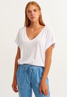 Bayan Beyaz Nature Friendly Oversize Tişört ( MODAL )