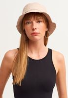 Bayan Bej Bucket Şapka