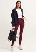 Bayan Bordo Casual Dikişsiz Toparlayıcı Tayt