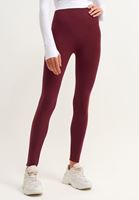 Bayan Bordo Casual Dikişsiz Toparlayıcı Tayt