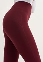 Bayan Bordo Casual Dikişsiz Toparlayıcı Tayt