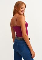 Bayan Vişne Çürüğü Dikişsiz Crop Top