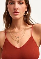 Bayan Kiremit Dikişsiz Crop Top