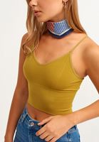 Bayan Yeşil Dikişsiz Crop Top
