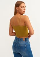 Bayan Yeşil Dikişsiz Crop Top