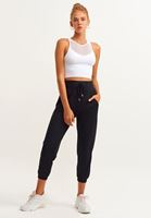 Bayan Beyaz Ekstra Esnek ve Dikişsiz Crop Top