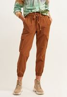Bayan Kahverengi Pamuklu Casual Jogger Pantolon