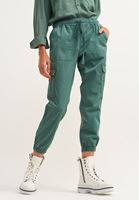 Bayan Yeşil Pamuklu Casual Jogger Pantolon
