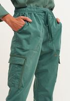 Bayan Yeşil Pamuklu Casual Jogger Pantolon