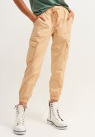 Bayan Bej Pamuklu Casual Jogger Pantolon