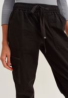 Bayan Siyah Pamuklu Casual Jogger Pantolon