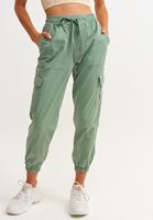Bayan Yeşil Kargo Jogger Pantolon