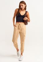 Bayan Bej Kargo Jogger Pantolon