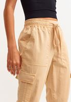 Bayan Bej Kargo Jogger Pantolon