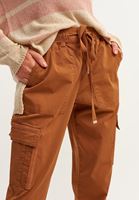 Bayan Kahverengi Kargo Jogger Pantolon