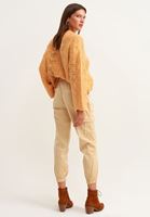 Bayan Bej Kargo Jogger Pantolon