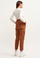 Bayan Kahverengi Casual Kargo Pantolon