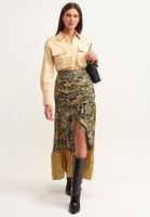 Bayan Bej Western Apoletli Gömlek