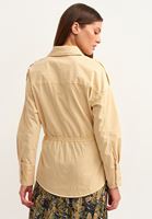 Bayan Bej Western Apoletli Gömlek