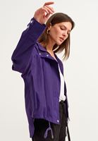Bayan Mor Waterproof Casual Kapüşonlu Yağmurluk
