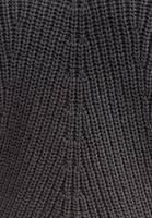 Bayan Antrasit Pamuklu V-Neck Triko