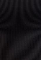 Bayan Siyah Esnek Dokulu Crop Top