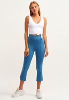 Bayan Beyaz Sınır Tanımayan Esnek Crop Top