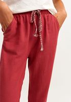 Bayan Bordo Casual Yumuşak Dokulu Pantolon