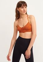 Bayan Kahverengi Sırt Detaylı Romantik Bralet