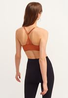 Bayan Kahverengi Sırt Detaylı Romantik Bralet