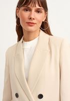 Bayan Bej Vintage Etkili Boyfriend Blazer Ceket 
