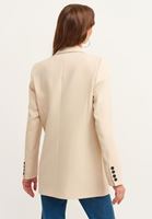 Bayan Bej Vintage Etkili Boyfriend Blazer Ceket 