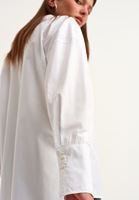 Bayan Beyaz Oversize Pamuklu Gömlek