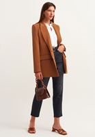 Bayan Beyaz Slim Fit Klasik Gömlek