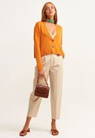 Bayan Turuncu Nature Friendly Crop Triko Hırka ( TENCEL™ )